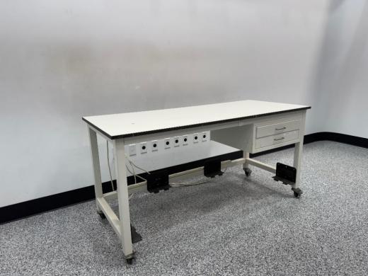 6-Foot Laboratory Table with Locking Casters and Integrated Power Outlets-cover