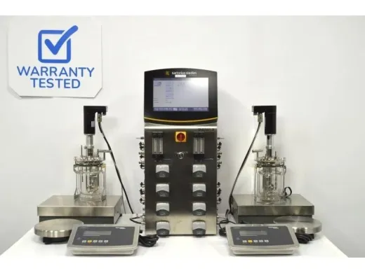 Sartorius Biostat B Twin Benchtop Bioreactor System with 1L Jacketed Autoclavable Glass Vessels for Microbial Cultures