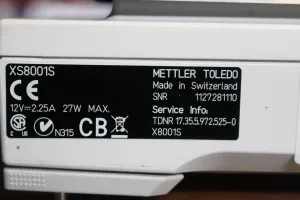 Mettler Toledo XS8001S Precision Balance, 3 of 3