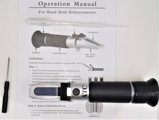 Portable Hand-Held Refractometer with Automatic Temperature Compensation (ATC)