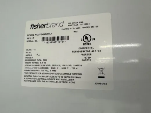 Fisherbrand Isotemp Double Door Laboratory Refrigerator FBG45CPLA