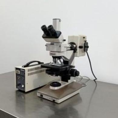 Nikon Labophot 2 Fluorescence Microscope with Binocular Head and Mechanical Stage-cover