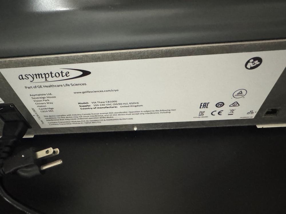 GE Healthcare VIA Thaw CB1000 Controlled Biological Sample Thawing System