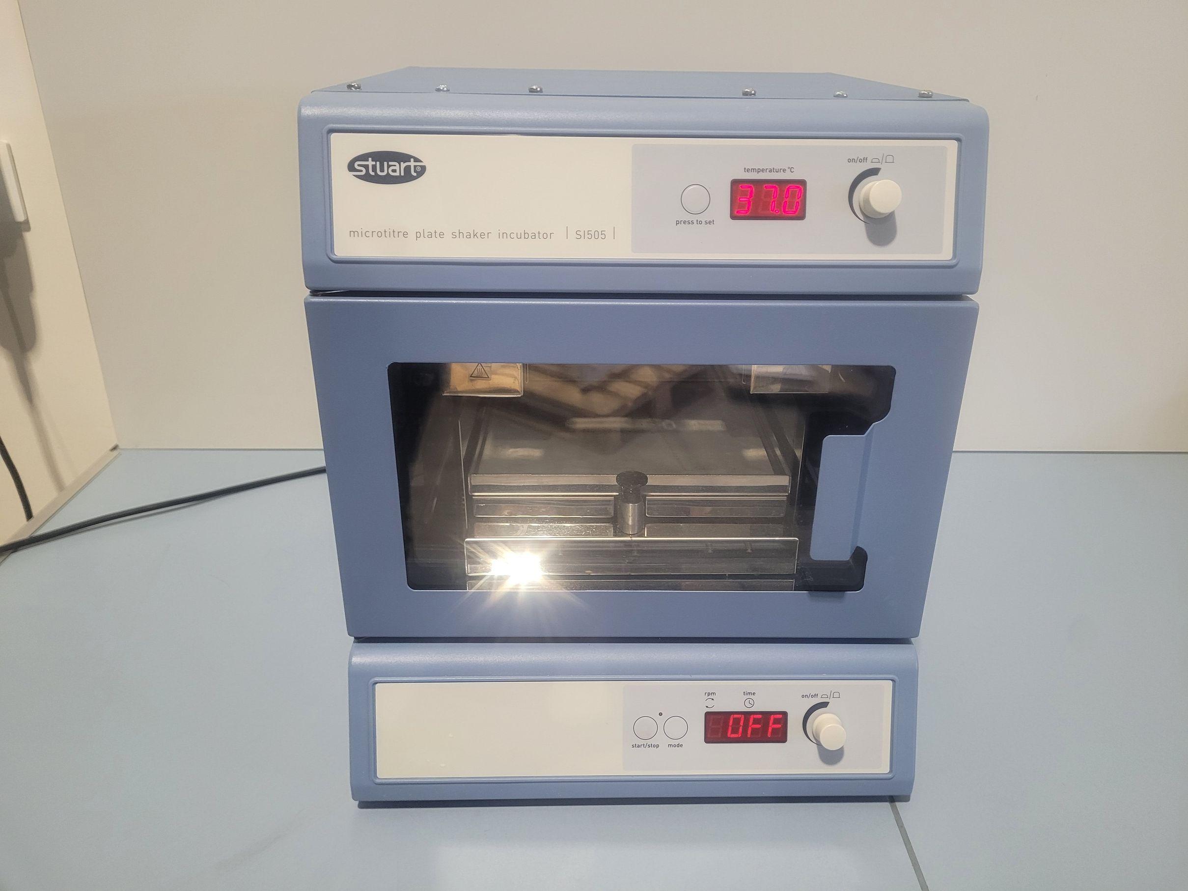 Stuart SI505 Incubator Shaker for Microplates with Orbital Shaking and Temperature Control