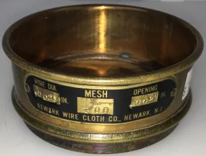 Newark Brass Sieve Kit - 3" Diameter, Set of 9, ASTM E-11 Compliant, 7 of 11