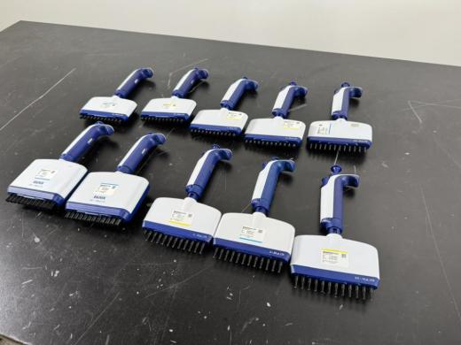 Rainin Pipet-Lite XLS Multichannel Pipettes Set - Volume-Adjustable Liquid Handling with RFID Caps (Qty 10)-cover