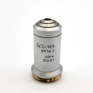 Leica C Plan 63x Infinity Corrected Microscope Objective, 0.17mm Cover Glass, M25 Thread