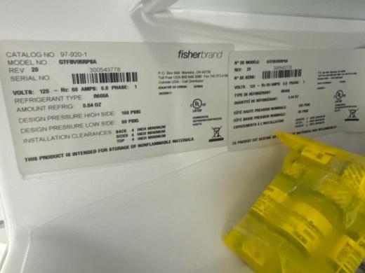 Fisherbrand Isotemp Undercounter Refrigerator GTFVB05RPSA for Microbiological Storage-cover