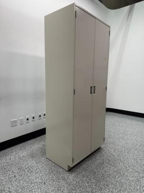 Metal Laboratory Storage Cabinet with Two Doors and Five Adjustable Shelves-cover