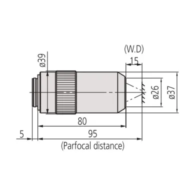 Mitutoyo 100x M Plan Apochromatic Super Long Working Distance Objective