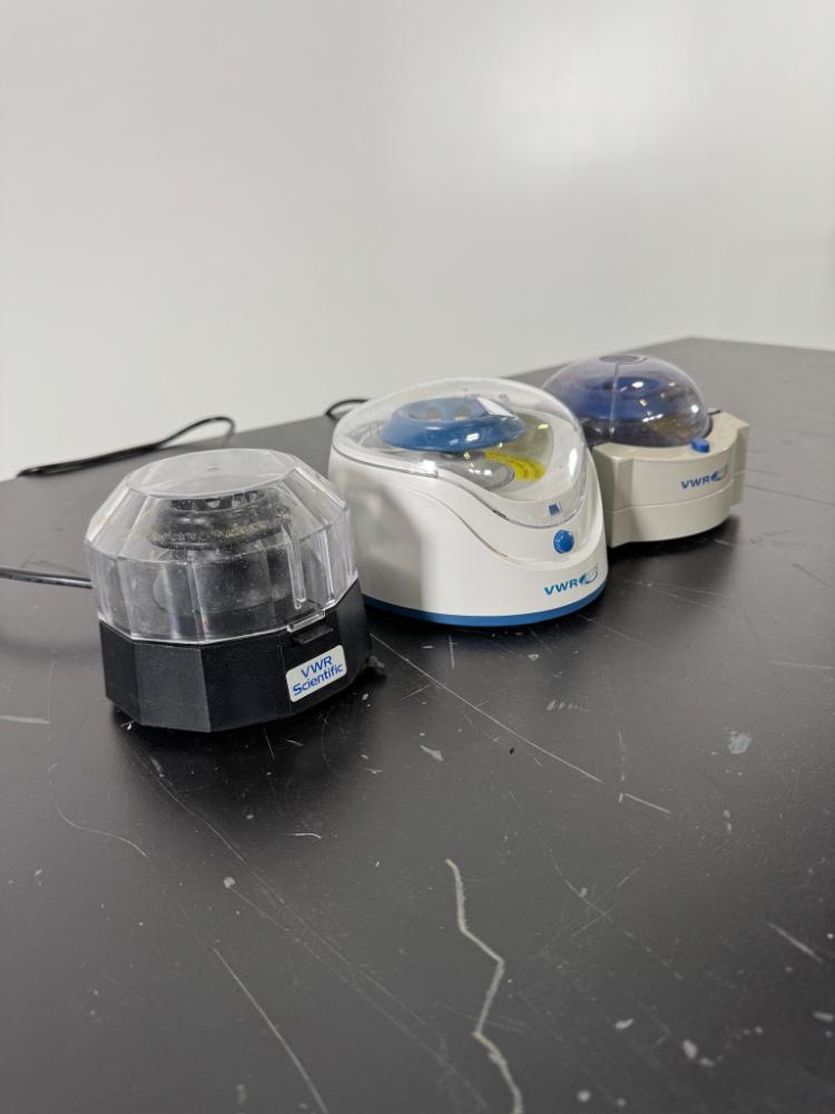 Lot of 3 Various Microcentrifuges for Microtube Centrifugation in Laboratory Workflows
