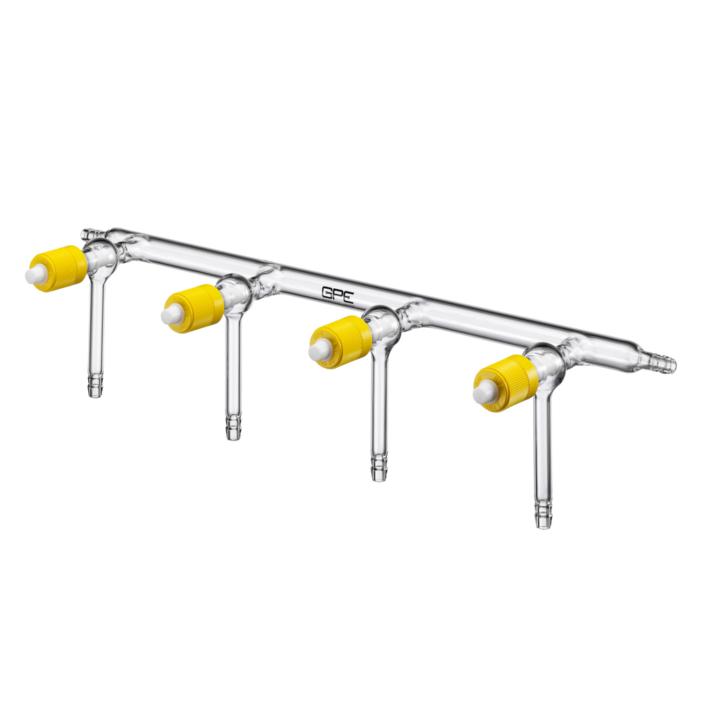 J Young Single Bank Vacuum Manifolds with High Vacuum PTFE Valves