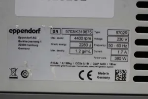 Eppendorf 5702 R Refrigerated Benchtop Centrifuge with Swing-Out Rotor, 7 of 7