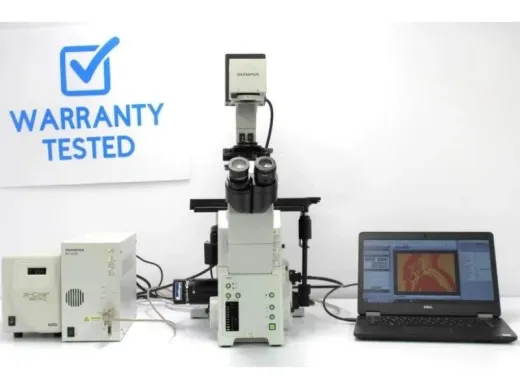 Olympus IX81 Inverted Fluorescence Motorized Microscope with Automated Z-Axis and Filter Turret