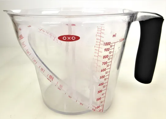 Lot of 5 Assorted Plastic Measuring Cups, Various Capacities