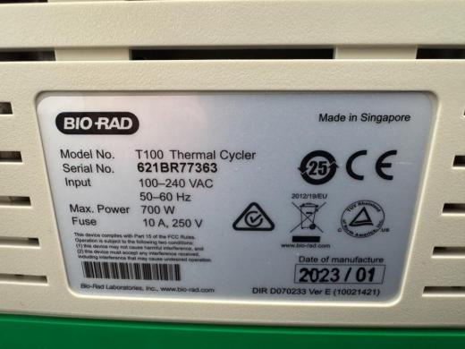 Bio-Rad T100 Thermal Cycler with Touchscreen Interface for 96-Well PCR Plates-cover