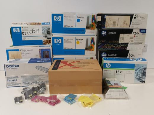 Lot of Genuine Printer Toner and Ink Cartridges-cover