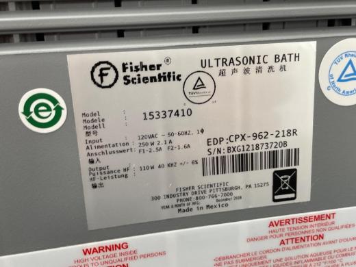 Fisherbrand CPX2800 2.8L Ultrasonic Bath with Digital Control Panel-cover