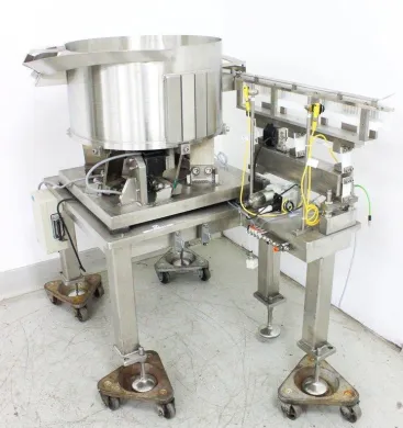 Custom Vibratory Bowl Feeder System for Automated Sorting and Feeding in Industrial Production