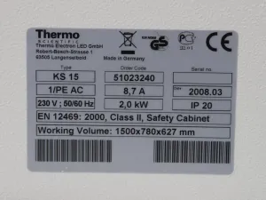 Thermo KS 15 HeraSafe Class II Biosafety Cabinet, 11 of 11