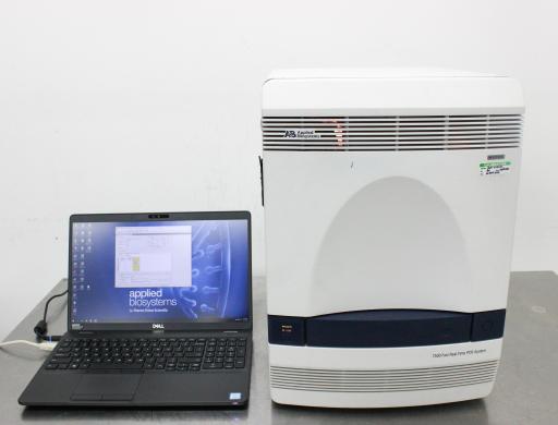 Applied Biosystems 7500 Fast Real-Time PCR System Model 4357362 with HRM and Dell Laptop-cover