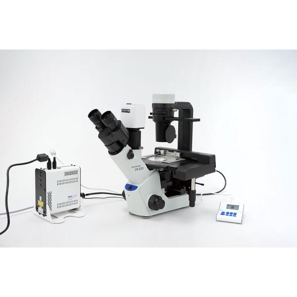 Olympus CKX53 Inverted Fluorescence Trinocular Microscope with LED300 Illumination and 4x-40x Objectives