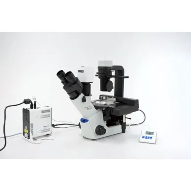 Olympus CKX53 Inverted Fluorescence Trinocular Microscope with LED300 Illumination and 4x-40x Objectives