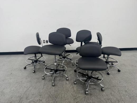 Adjustable Height Laboratory Stools with Swivel and Caster Wheels – Set of 6-cover