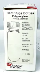 Beckman Coulter 355624 100mL Polypropylene Centrifuge Bottles, Pack of 6, 5 of 6