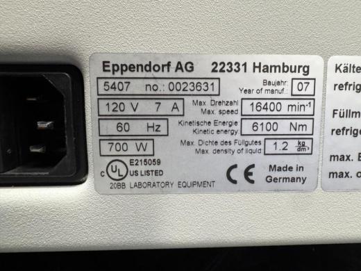 Eppendorf 5417R Refrigerated Microcentrifuge with FA45 24x11 Rotor-cover