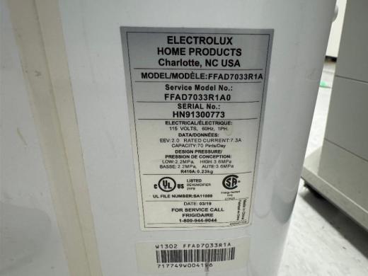 Frigidaire FFAD7033R1A0 Benchtop Dehumidifier for Laboratory Humidity Control-cover