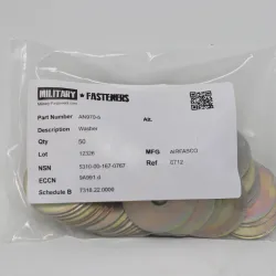 Military Cadmium Plated Steel Washer AN970 Series for Aeronautical Applications, 3 of 4
