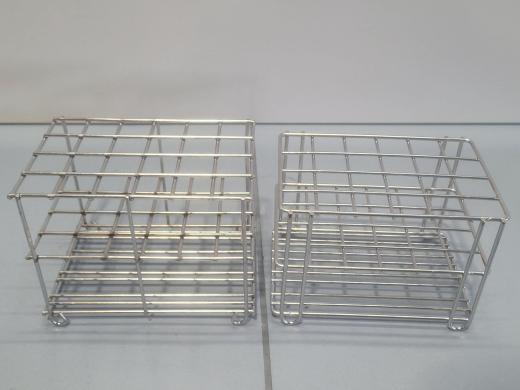 2 racks of 24 stainless steel test tubes D: 20/21mm-cover