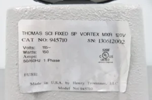 Thomas Scientific Fixed Speed Touch-Activated Vortex Mixer for Sample Agitation, 10 of 10
