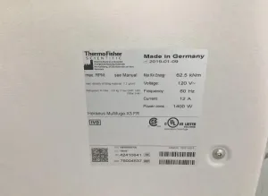 Thermo Scientific Multifuge X3R FR Refrigerated Floor Centrifuge with 4L Capacity, 14 of 14