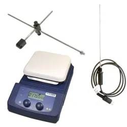 Scilogex SCI380HS-Pro LCD Digital 5.5 x 5.5 in. Magnetic Hotplate Stirrer, ceramic plate, with PT1000 Sensor & Sensor Stand, 2 of 3