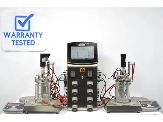 Sartorius Biostat B Dual Control Jacketed Autoclavable Bioreactor with Dual 2L Vessels for Microbial Cultures