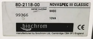 Biochrom Novaspec III Classic Visible Spectrophotometer (330 to 830 nm), 18 of 18