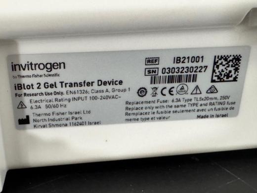 Invitrogen iBlot 2 Semi-Dry Gel Protein Transfer Device with Touchscreen Control-cover