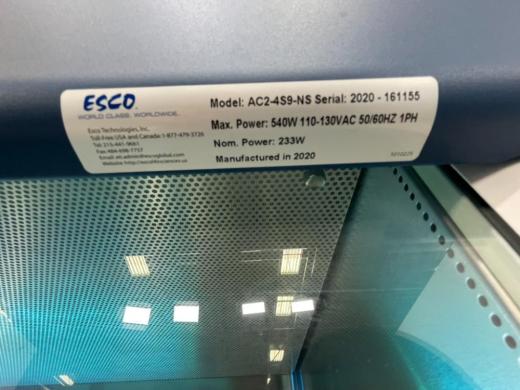 Esco Airstream Class II Biological Safety Cabinet Model AC2-4S9-NS-cover