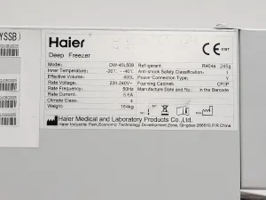 Haier DW-40L508 Ultra-Low Temperature Deep Freezer for Laboratory Use, 2 of 12