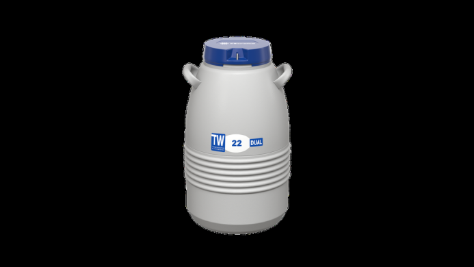 Taylor Wharton by IC Biomedical 22 Dual Series Small LN2 Freezer/Dry Shipper for Cryogenic Storage-cover