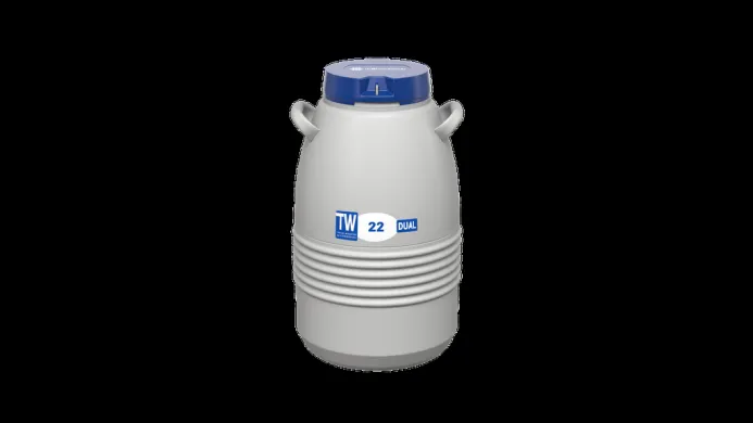 Taylor Wharton by IC Biomedical 22 Dual Series Small LN2 Freezer/Dry Shipper for Cryogenic Storage