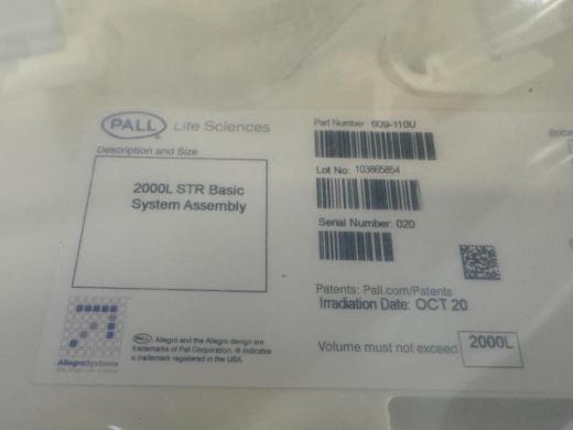 Pall 609-110 2000L Single-Use Bioreactor Basic System Assembly-cover