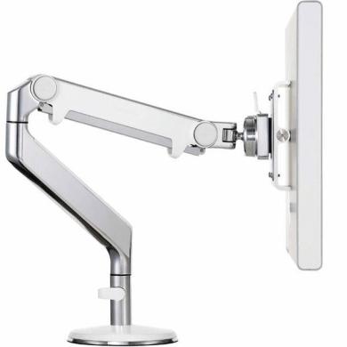 Humanscale M8 Polished Aluminum Clamp-Mount Dual Monitor Arms Set-cover