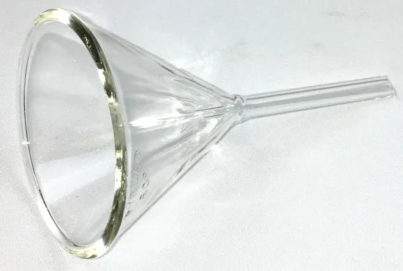 Corning PYREX 6180-65 Fluted 60° Angle Glass Funnel for Filtration