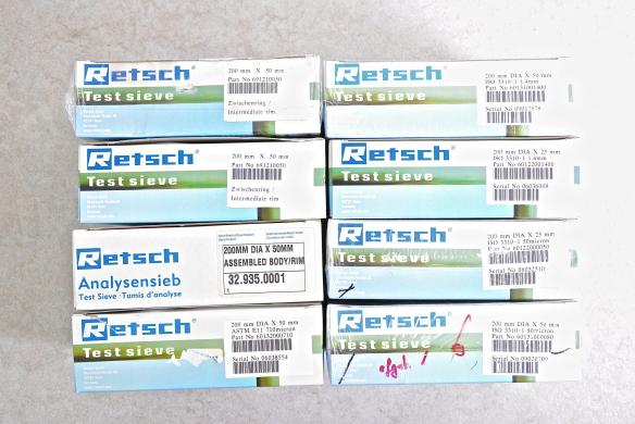 Retsch Analytical Test Sieves with Stainless Steel Mesh and Frame-cover