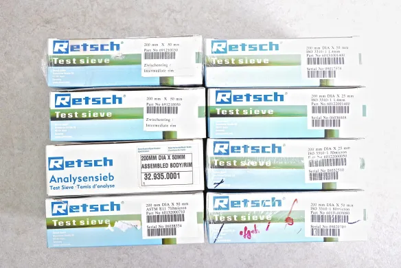 Retsch Analytical Test Sieves with Stainless Steel Mesh and Frame