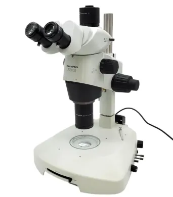 Olympus SZX10 Stereo Microscope with Trinocular Head and Transmitted Light Stand