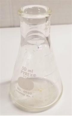 Corning PYREX 4980 & Kimble KIMAX 26500 Narrow Mouth 50mL Borosilicate Erlenmeyer Flasks-cover
